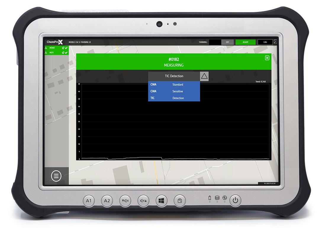 ChemProX Software changing detection modes remotely when device mounted onto a UAV & UGV.