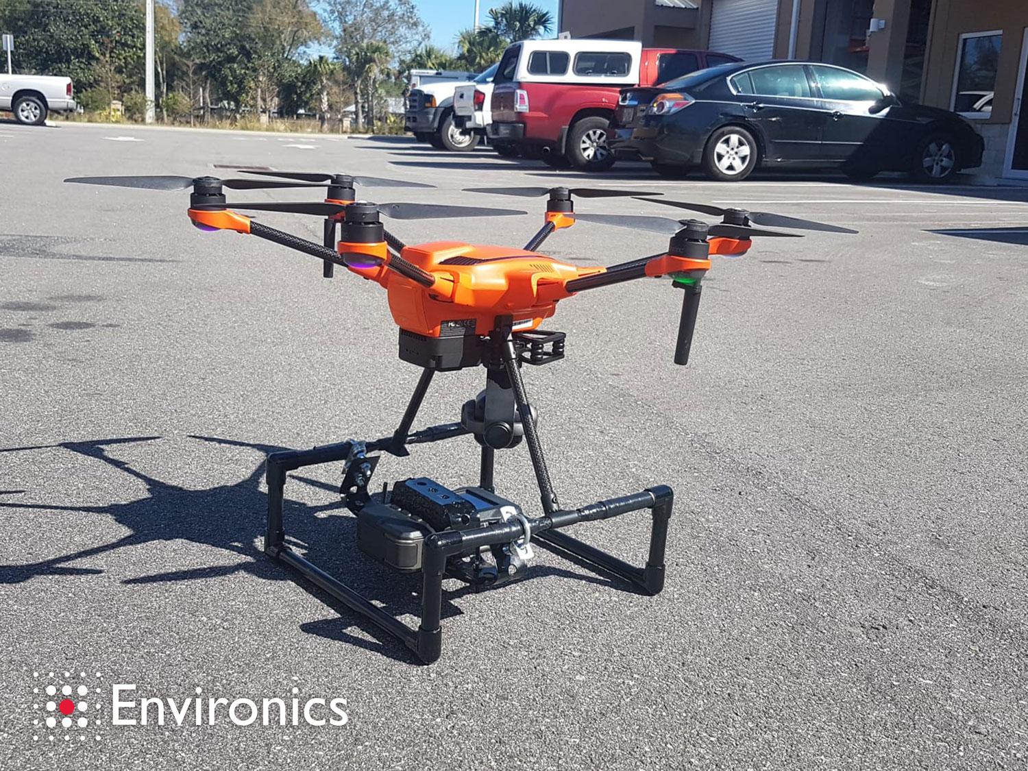 ChemProX mounted onto a drone (unmanned aerial vehicle)