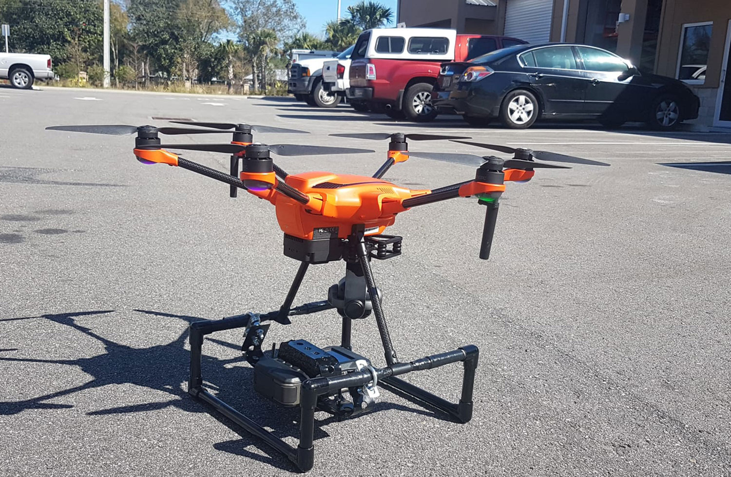 ChemProX mounted onto a drone (unmanned aerial vehicle)