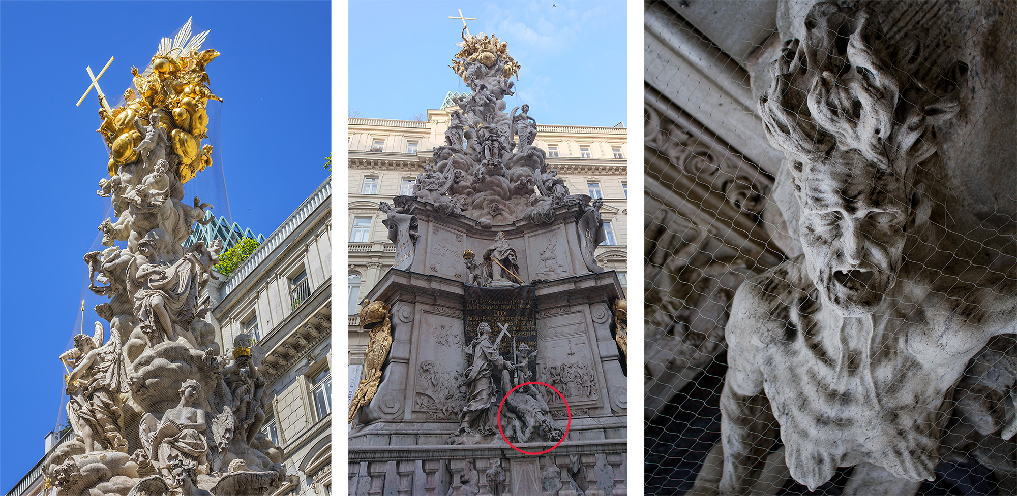 Plague column in Vienna, Austria