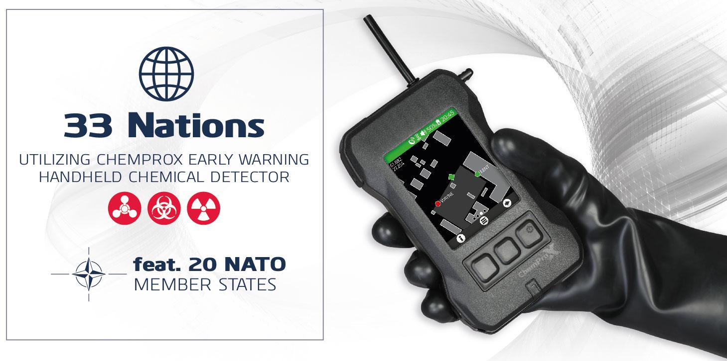 33 Nations Utilizing CHEMPROX Early Warning handheld chemical detector