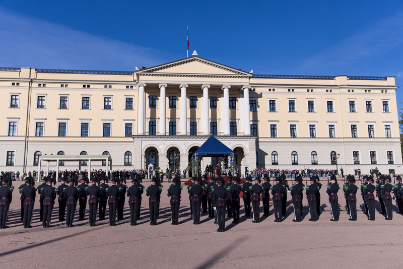 Welcoming ceremony in front of the Royal Palace in Oslo on 15 October 2024.